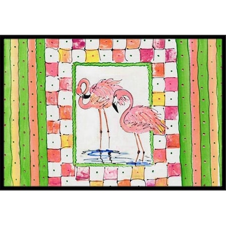 Carolines Treasures 8077-MAT Flamingo Indoor Or Outdoor Mat - 18 X 27 In.